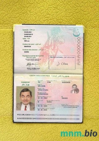 Komory zdjęcie do paszportu pliki PSD, skan i fotografowany obraz